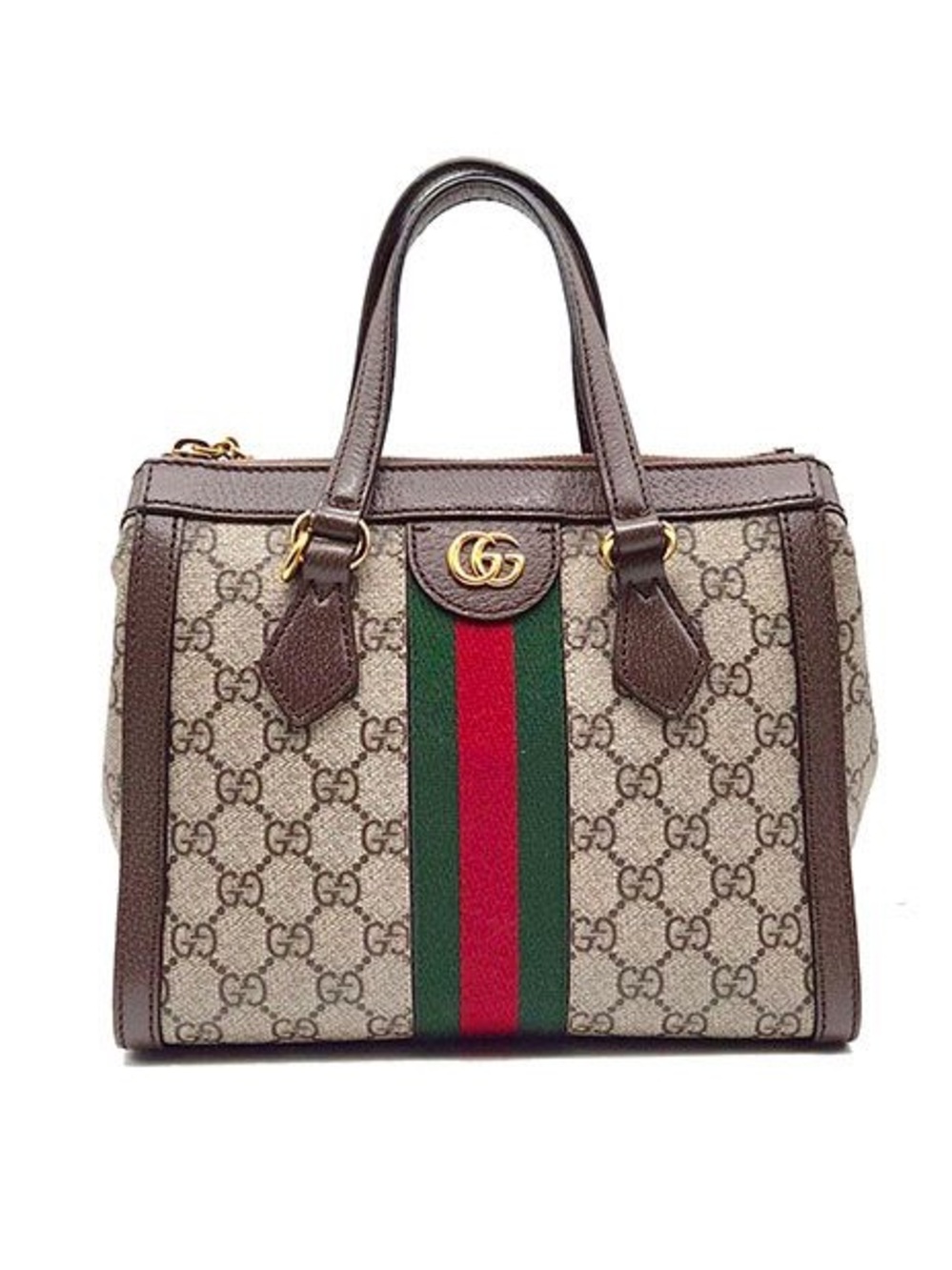 Gucci Small Ophidia Top Handle Tote GG Coated Canvas